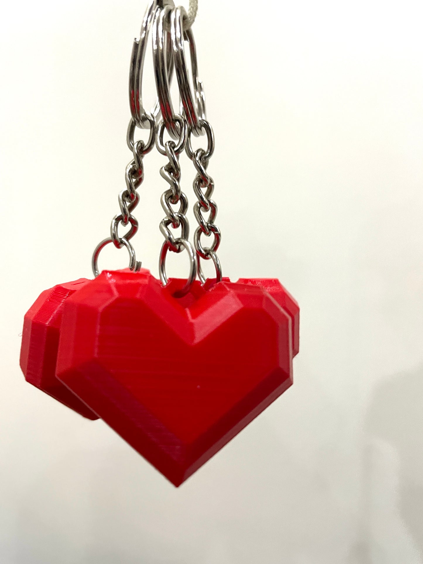 3D Printed Heart Keychain (Set of 3) | Hexentrix 3D