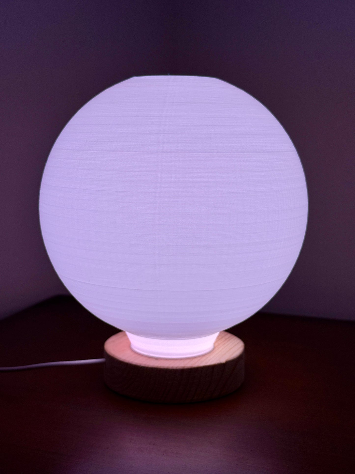 3D Printed Globe Lamp | White LED RGB Lamp with Remote | Hexentrix 3D