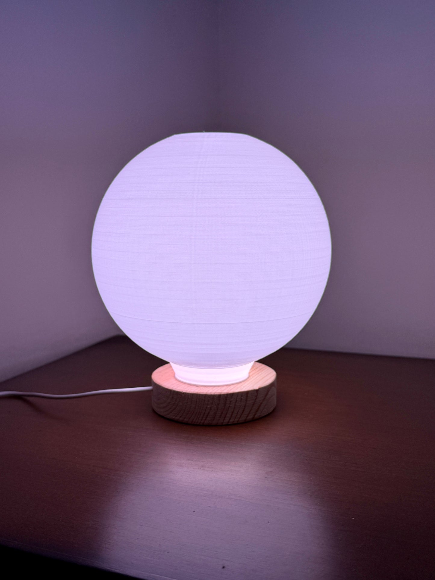 3D Printed Globe Lamp | White LED RGB Lamp with Remote | Hexentrix 3D