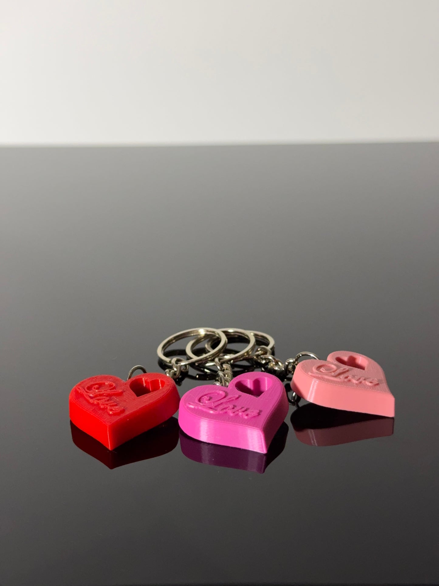 3D Printed Love Keychain (Set of 3) | Heart Keychain | Hexentrix 3D
