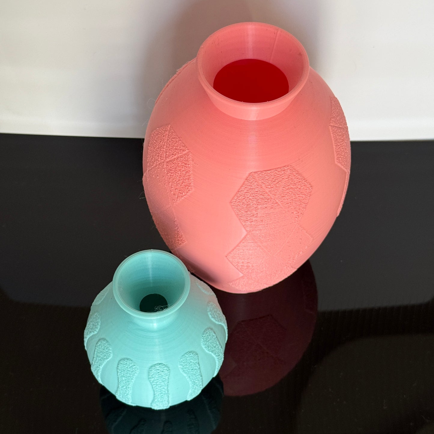 3D Printed Fuzzy Vase | Blue & Pink (Set) | Hexentrix 3D