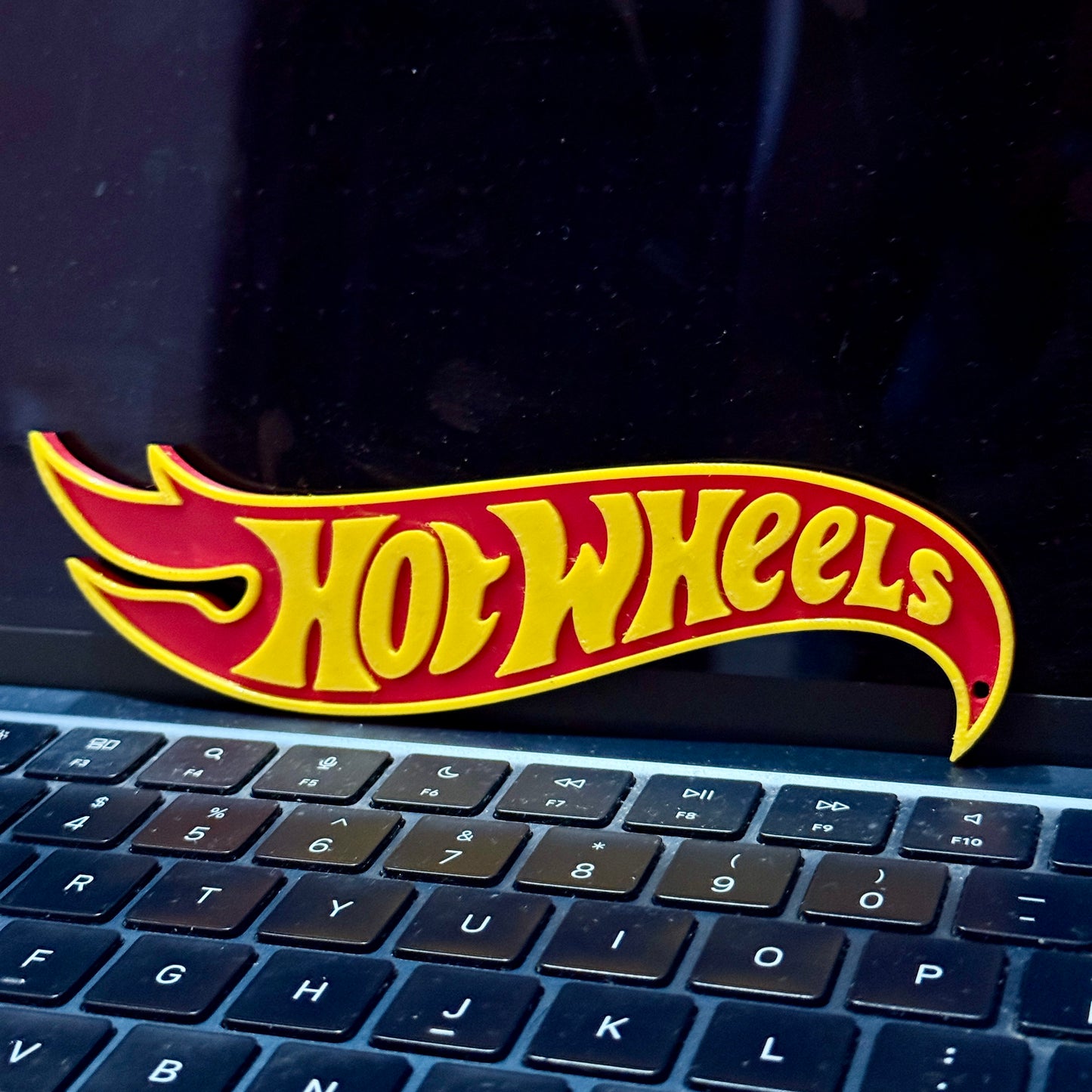 3D Printed Hot Wheels Logo Keychain | Hexentrix 3D