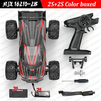 High-Speed Brushless 4WD RC Pickup - MJX 1/16 Off-Road Adventure