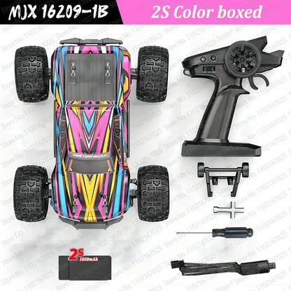 High-Speed Brushless 4WD RC Pickup - MJX 1/16 Off-Road Adventure