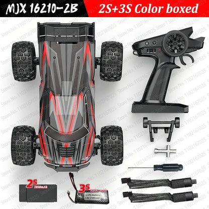 High-Speed Brushless 4WD RC Pickup - MJX 1/16 Off-Road Adventure