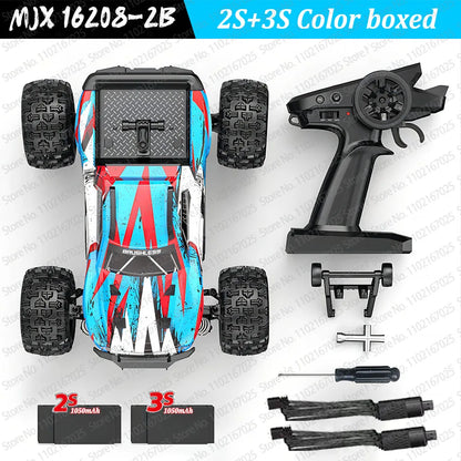 High-Speed Brushless 4WD RC Pickup - MJX 1/16 Off-Road Adventure