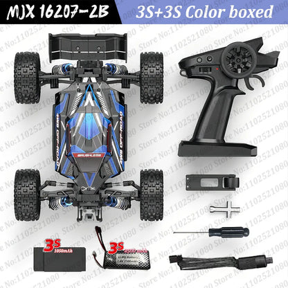 High-Speed Brushless 4WD RC Pickup - MJX 1/16 Off-Road Adventure
