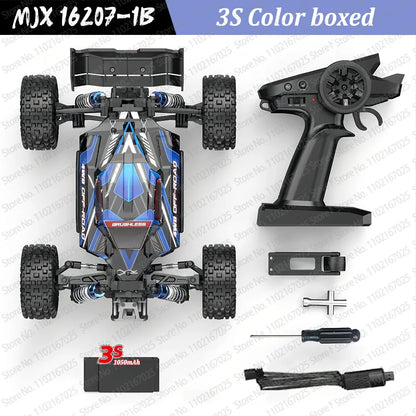 High-Speed Brushless 4WD RC Pickup - MJX 1/16 Off-Road Adventure