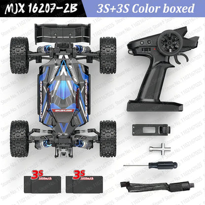 High-Speed Brushless 4WD RC Pickup - MJX 1/16 Off-Road Adventure