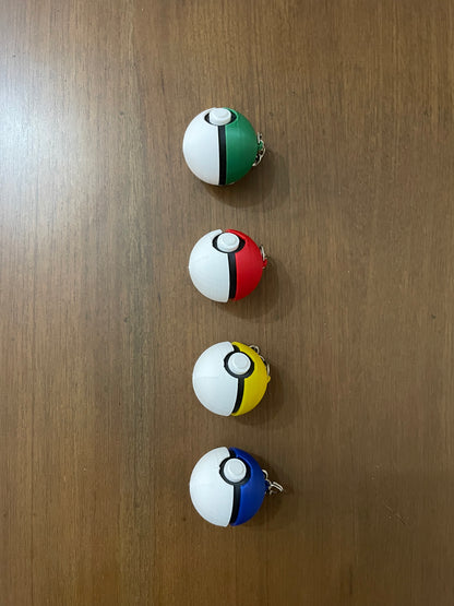 3D Printed Pokeball Keychain (Set of 4) | Pokemon | Hexentrix 3D