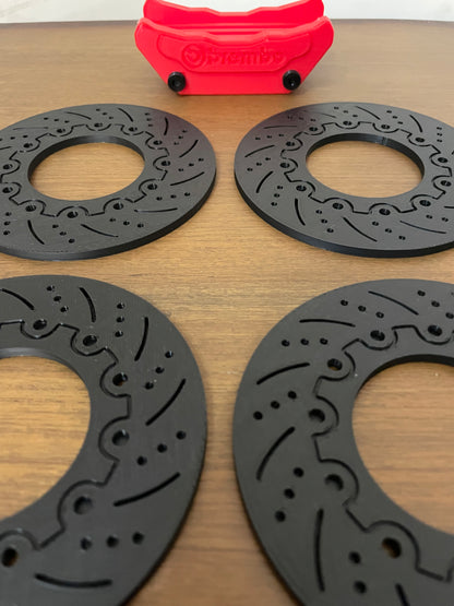 3D Printed Disc Brake Coaster(1 Base 4 Discs) | Hexentrix 3D