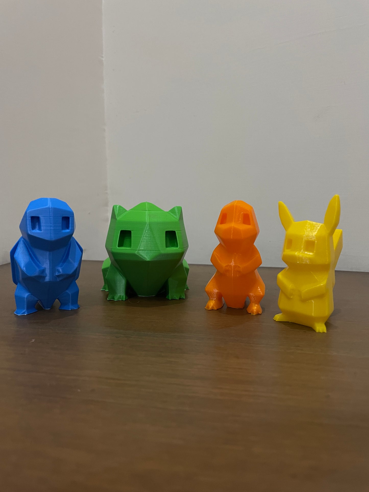 3D Printed Pokemon | Low Poly Show Piece (Set of 4) | Hexentrix 3D