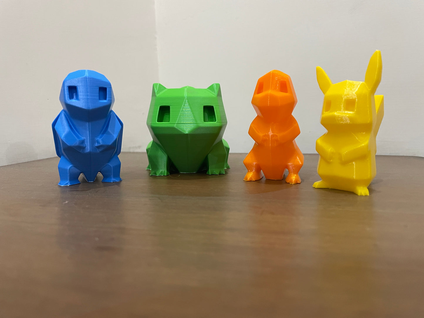 3D Printed Pokemon | Low Poly Show Piece (Set of 4) | Hexentrix 3D