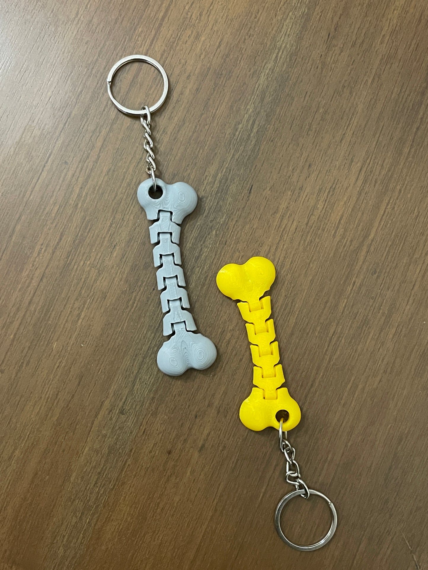 3D Printed Articulation Dog Bone Keychain | (Set of 2) | Hexentrix 3D