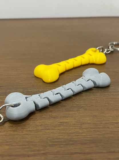 3D Printed Articulation Dog Bone Keychain | (Set of 2) | Hexentrix 3D