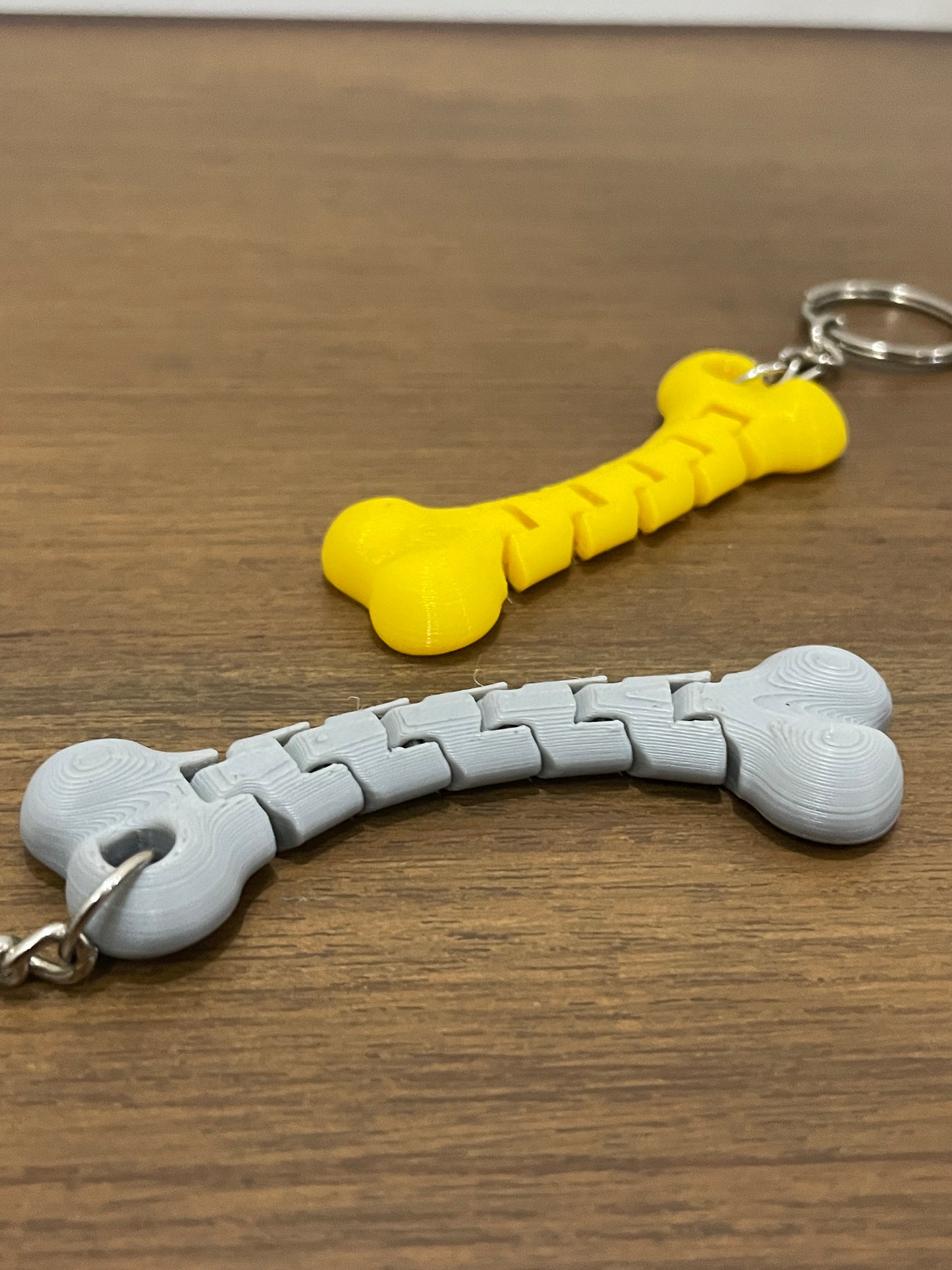 3D Printed Articulation Dog Bone Keychain | (Set of 2) | Hexentrix 3D