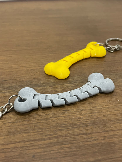 3D Printed Articulation Dog Bone Keychain | (Set of 2) | Hexentrix 3D