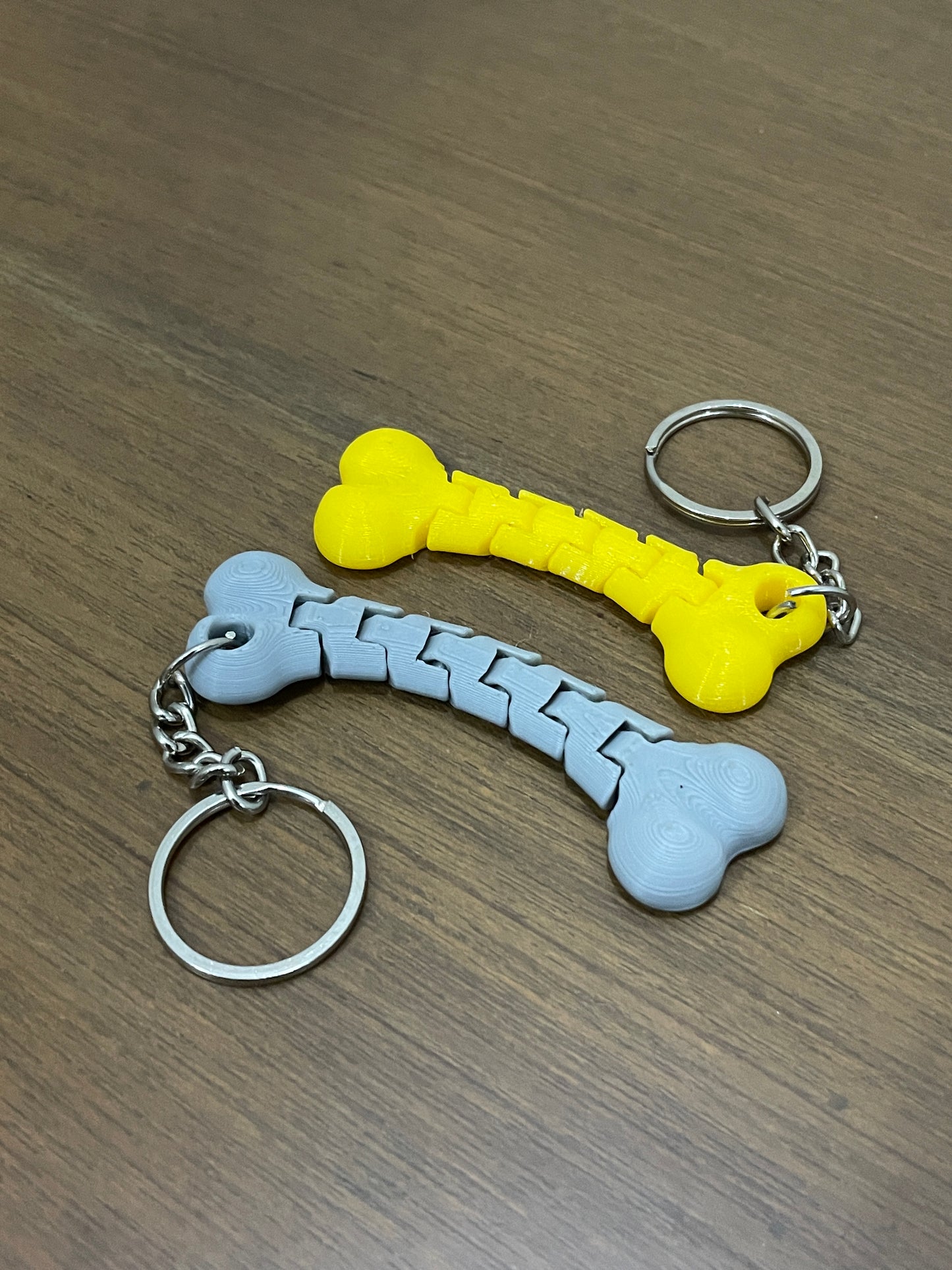 3D Printed Articulation Dog Bone Keychain | (Set of 2) | Hexentrix 3D