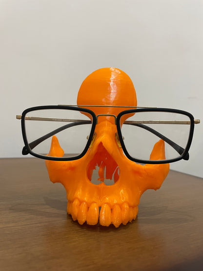 3D Printed Skull Eyeglass Holder | Eyeglass Stand | Hexentrix 3D