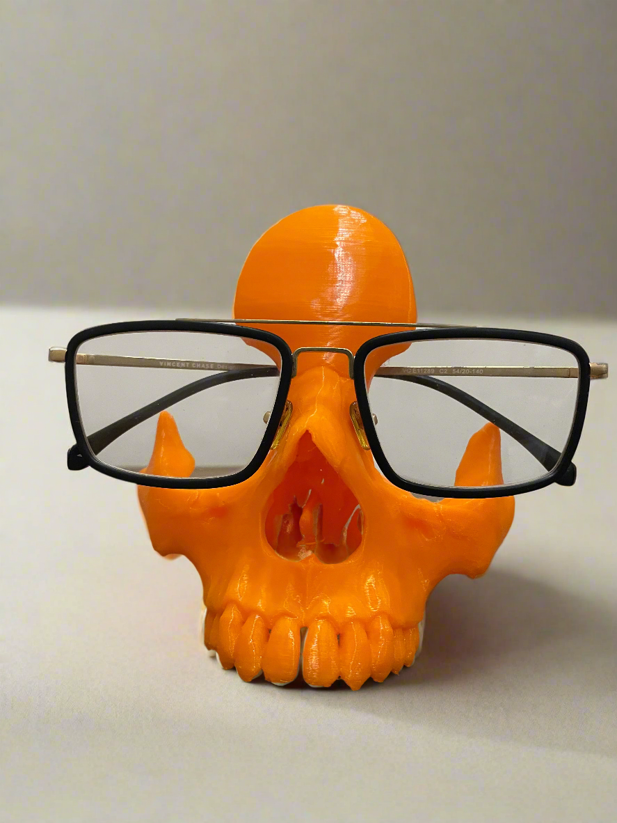 3D Printed Skull Eyeglass Holder | Eyeglass Stand | Hexentrix 3D