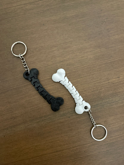 3D Printed Articulation Dog Bone Keychain | (Set of 2) | Hexentrix 3D