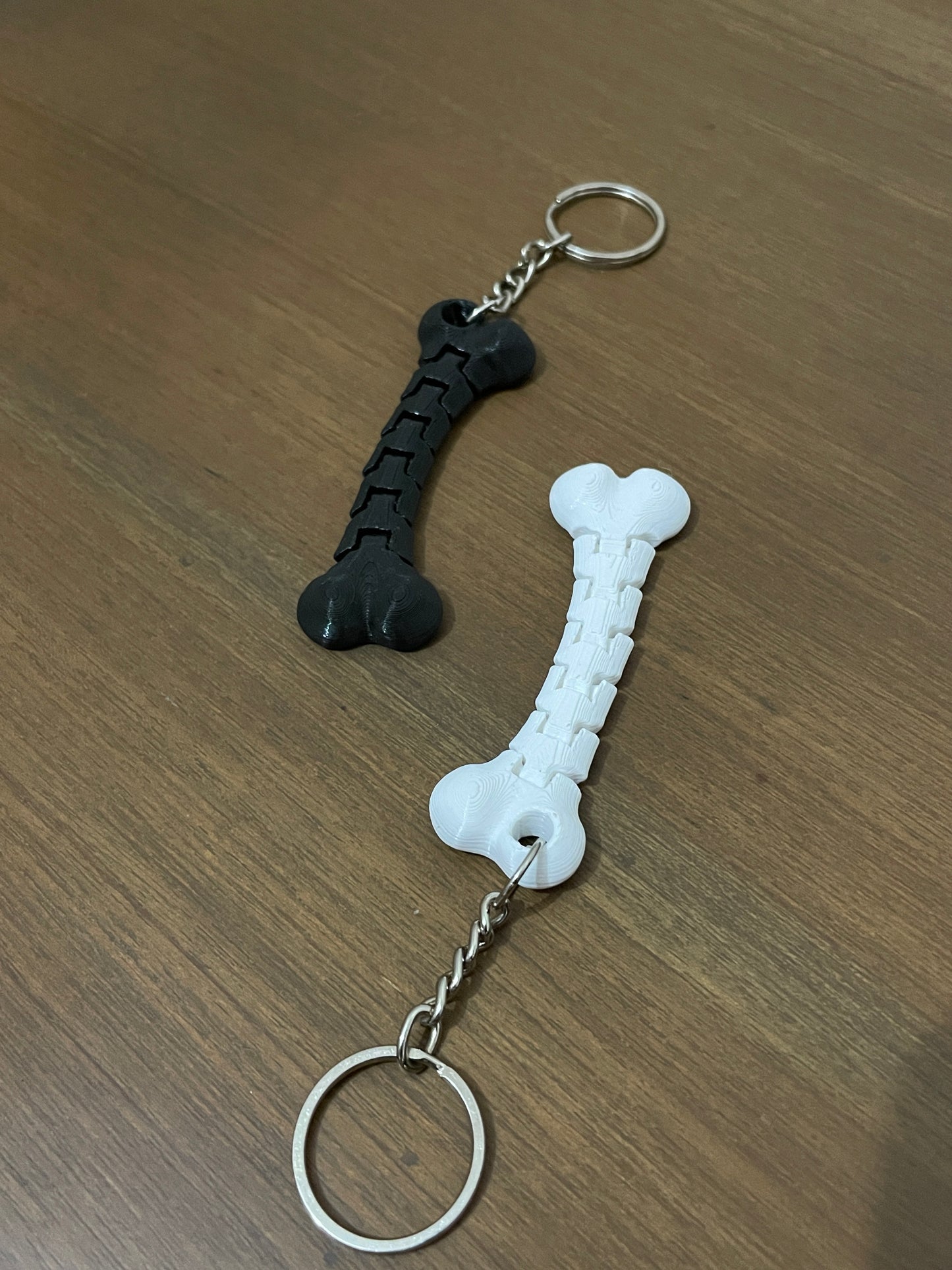 3D Printed Articulation Dog Bone Keychain | (Set of 2) | Hexentrix 3D