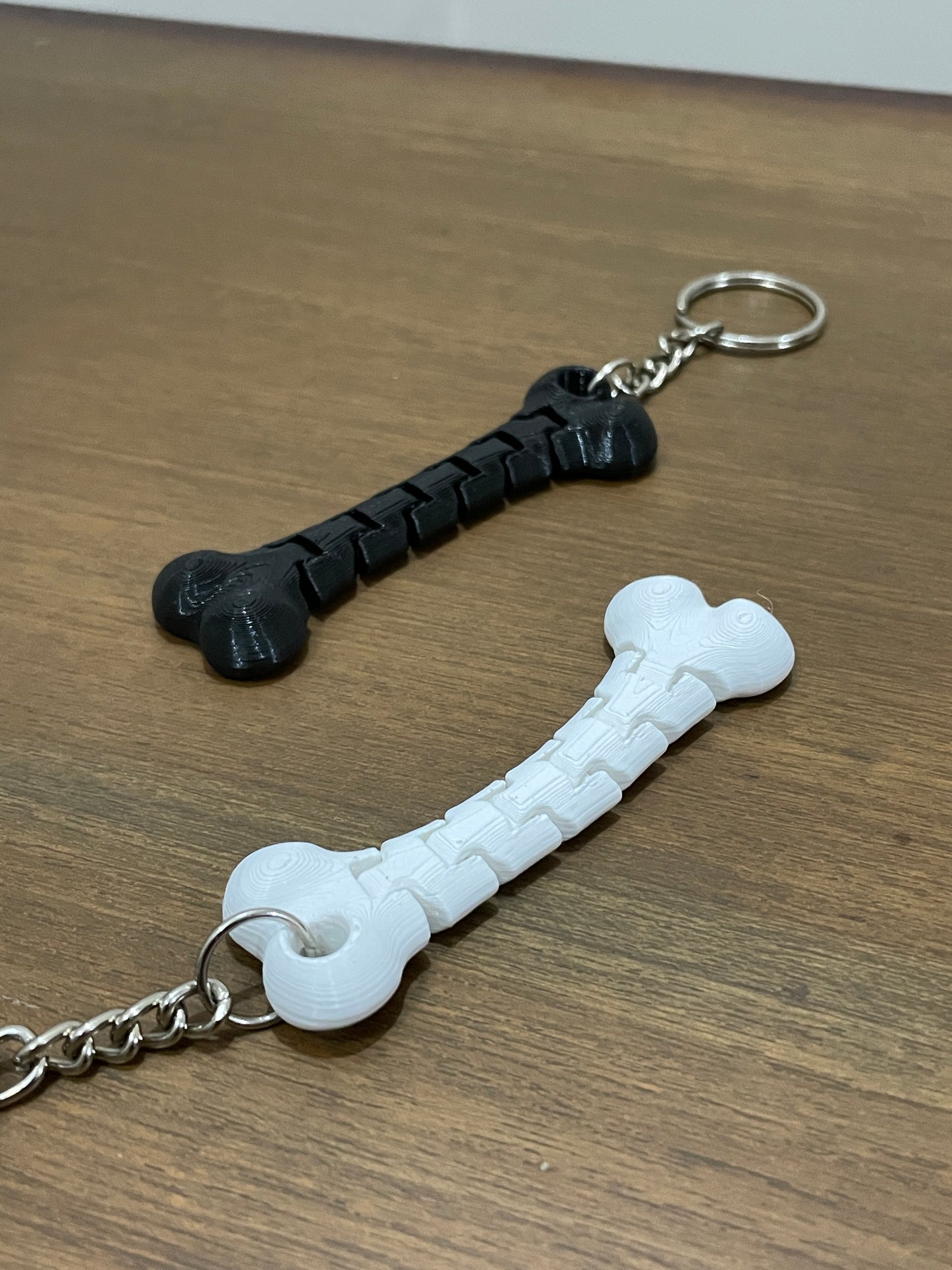 3D Printed Articulation Dog Bone Keychain | (Set of 2) | Hexentrix 3D