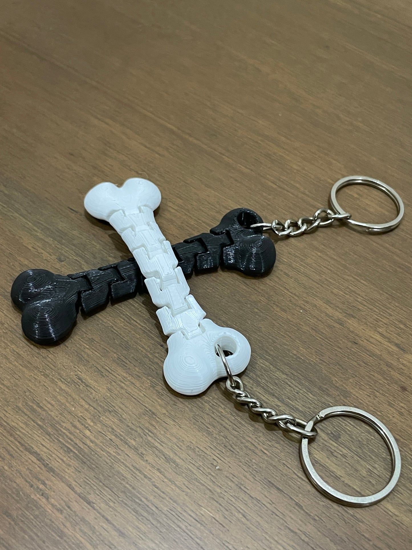 3D Printed Articulation Dog Bone Keychain | (Set of 2) | Hexentrix 3D