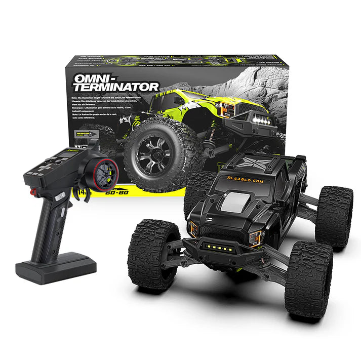 Rlaarlo Omni-Terminator Carbon Fiber MINI 1:10 Scale RTR Brushless Monster Truck, RZ001B-C (367)
