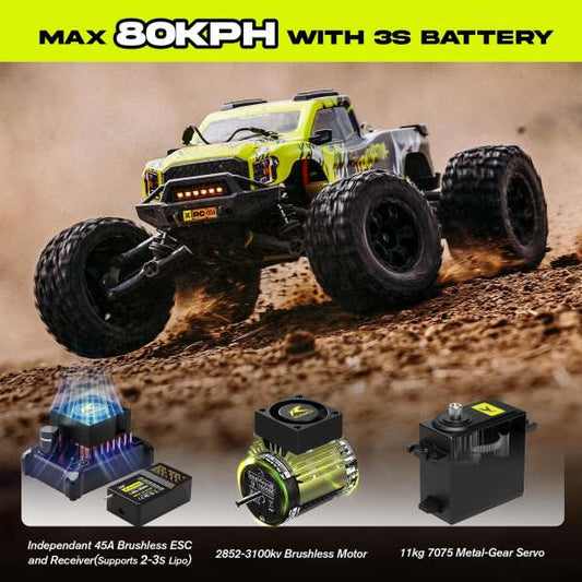 Rlaarlo Omni RZ001G-A Metal MINI 1:10 Scale RTR Brushless Monster Truck